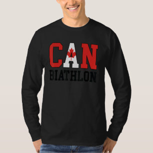 Camiseta Bandeira do Canadá Biathlone Canadense Can Biathlo