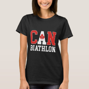 Camiseta Bandeira do Canadá Biathlonist - Canadiano Can Bia