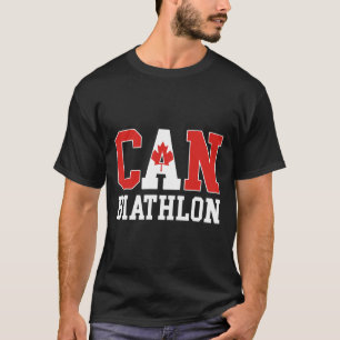 Camiseta Bandeira do Canadá Biathlonist - Canadiano Can Bia