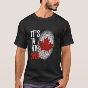 Camiseta Bandeira do Canadá Está no Meu DNA Homens Mulheres
