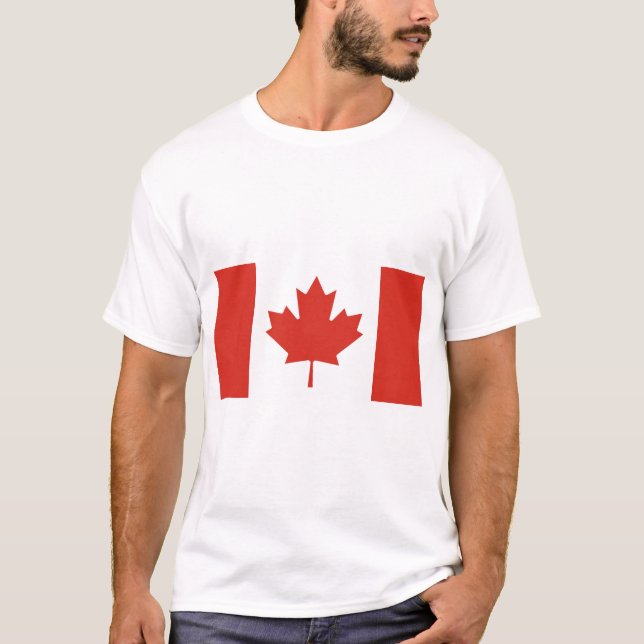 Camiseta Bandeira do Canadá (Folha de Bordo) (Canadá) (Frente)