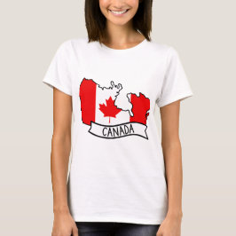 Camiseta Bandeira do Canadá Mapa Orgulho Canadense Patrióti