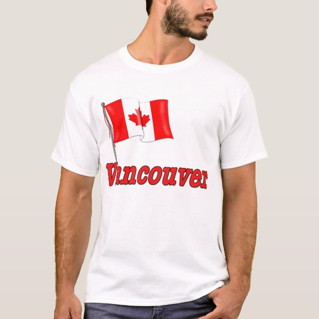 Camiseta Bandeira do Canadá - Vancouver (Frente)