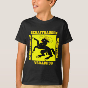 Camiseta Bandeira do cantão da suiça de Schaffhausen