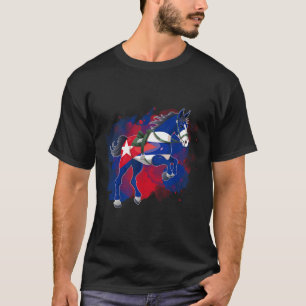 Camiseta Bandeira do Cavalo Andando em Cuba
