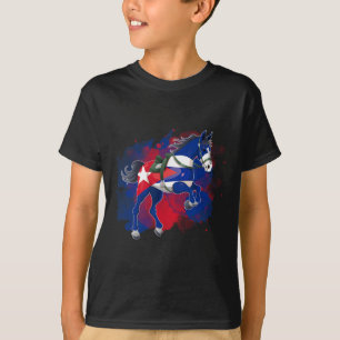 Camiseta Bandeira do Cavalo Andando em Cuba