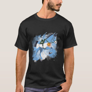 Camiseta Bandeira do Cavalo Andando na Argentina