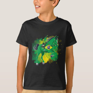 Camiseta Bandeira do Cavalo Andando no Brasil