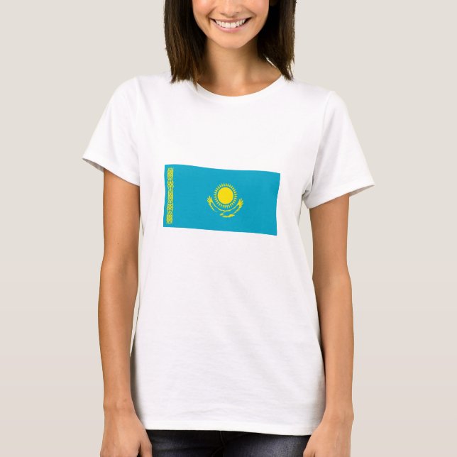 Camiseta Bandeira do Cazaquistão (Frente)