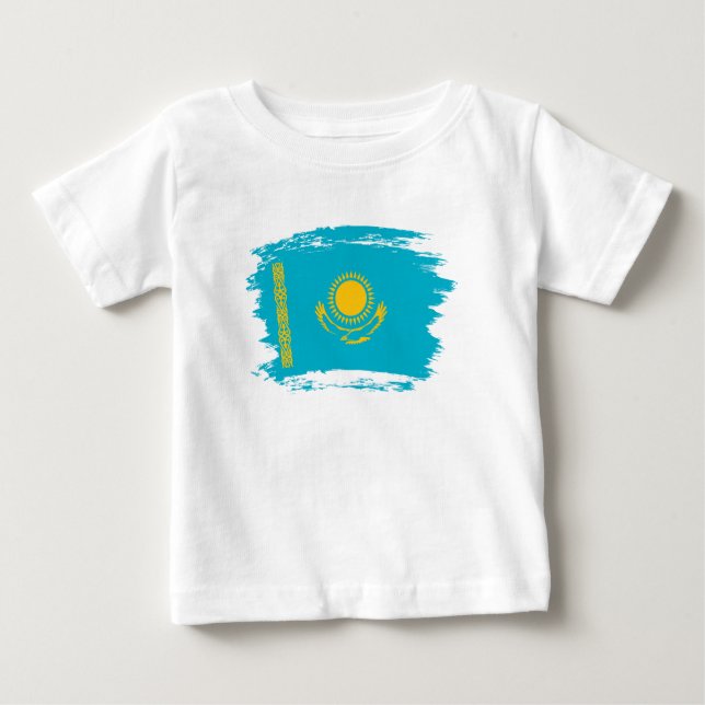 Camiseta Bandeira do Cazaquistão (Frente)