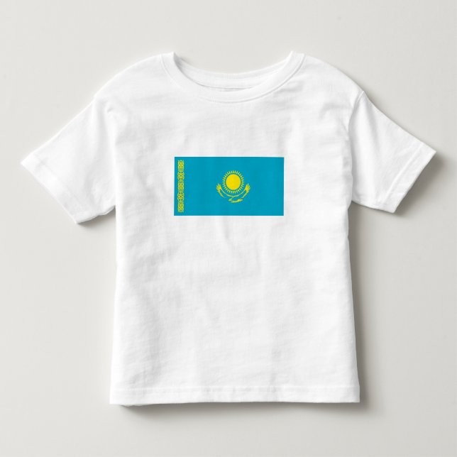 Camiseta Bandeira do Cazaquistão (Frente)
