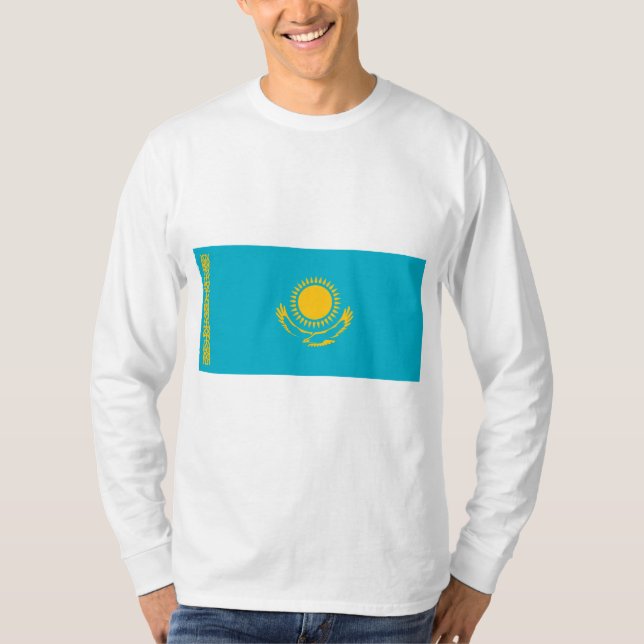 Camiseta Bandeira do Cazaquistão (Frente)