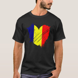 Camiseta Bandeira do Chade Eu Amo o Chade Está no Meu DNA P