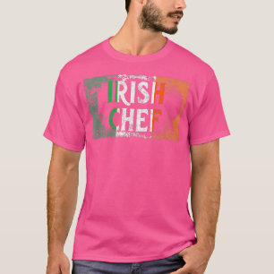 Camiseta Bandeira do Chef Irlandês Vintage para o Cozinhar 