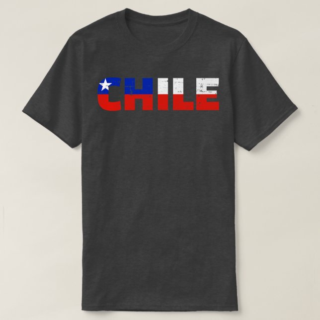 Camiseta bandeira do Chile (Frente do Design)