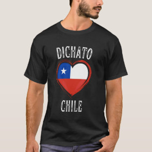 Camiseta Bandeira do Chile Coração Cidade de Dichato