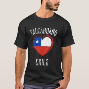 Camiseta Bandeira do Chile Coração Talcahuano Cidade