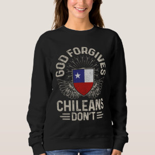 Camiseta Bandeira do Chile Deus Perdoa os Chilenos Não