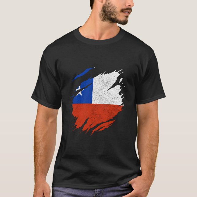 Camiseta Bandeira do Chile Orgulho Chileno Chile (Frente)