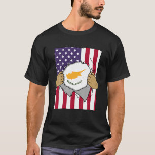 Camiseta Bandeira do Chipre Dentro do Sangue do Orgulho Dom