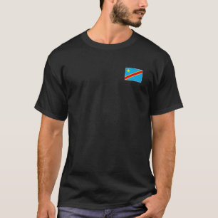 Camiseta Bandeira do Congo com Colo Nacional Congolês Vinta