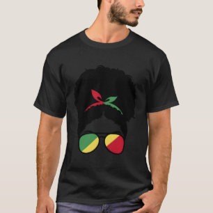 Camiseta Bandeira do Congo Orgulha Orgulho do Cabelo Africa