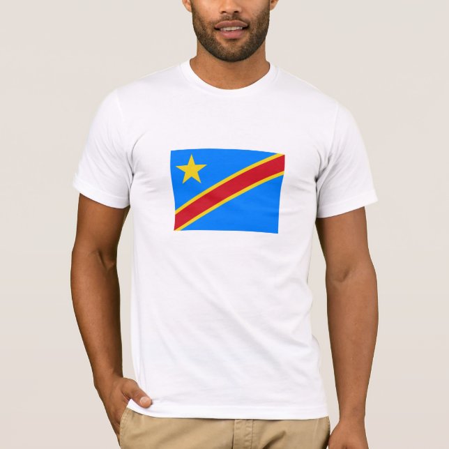 Camiseta Bandeira do Congo Quinxassa (Frente)