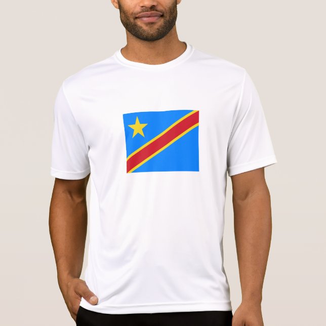 Camiseta Bandeira do Congo Quinxassa (Frente)