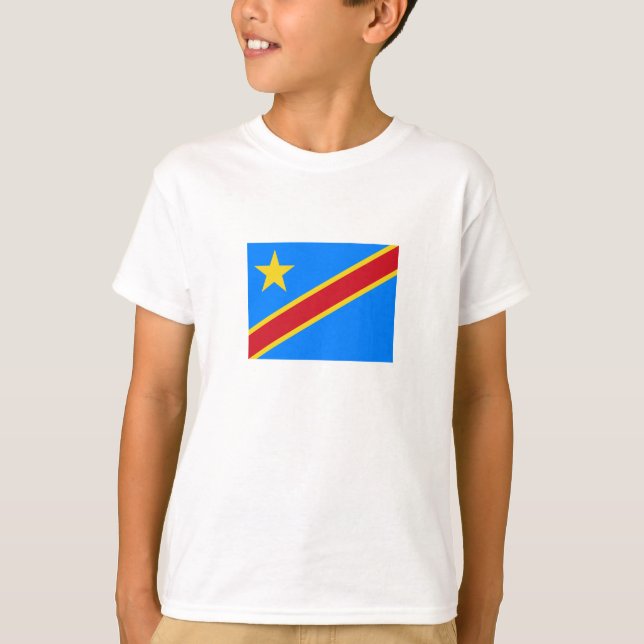 Camiseta Bandeira do Congo Quinxassa (Frente)