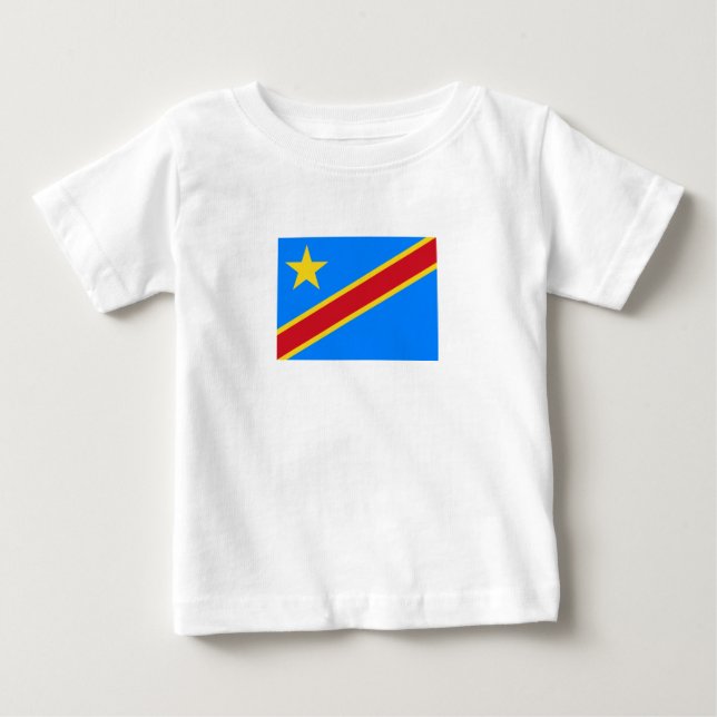 Camiseta Bandeira do Congo Quinxassa (Frente)