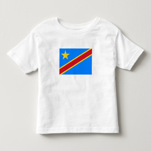 Camiseta Bandeira do Congo Quinxassa (Frente)