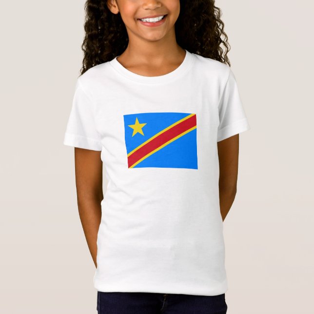 Camiseta Bandeira do Congo Quinxassa (Frente)
