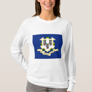 Camiseta Bandeira do Connecticut (Estado dos EUA)