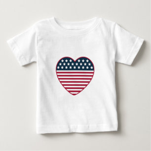 Camiseta Bandeira do Coração Americano