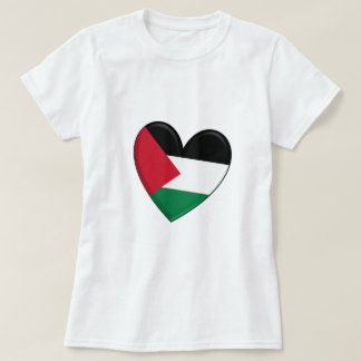 Camiseta Bandeira do coração de Palestina