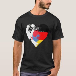 Camiseta Bandeira do Coração e do Patrimônio Alemão e Sul-C
