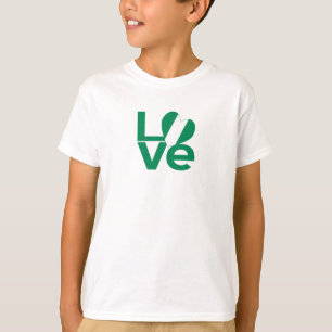 Camiseta Bandeira do Coração LOVE Verde Nigeriana 