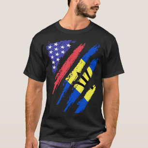Camiseta Bandeira do Coração Patriota Americano Barbadiano