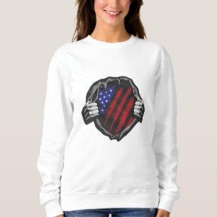 Camiseta Bandeira do Costume de Super Herói dos EUA
