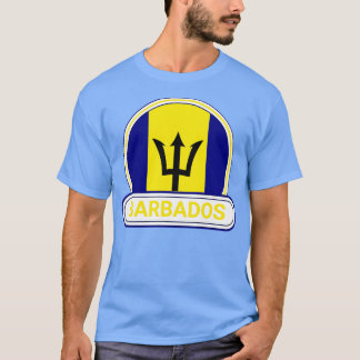 Camiseta Bandeira do Crachá de Barbados