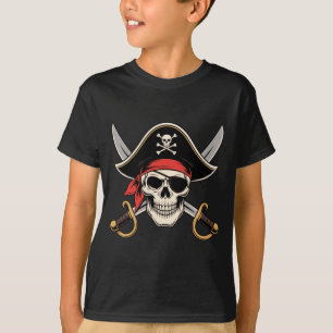 Camiseta Bandeira do crânio pirata jolly roger halloween en
