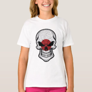 Camiseta Bandeira do Crânio Sorridente do Japão