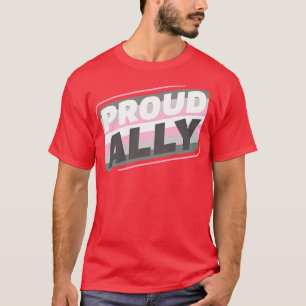 Camiseta Bandeira do DemiGirl Demisexual Orgulhosa Ally LGB