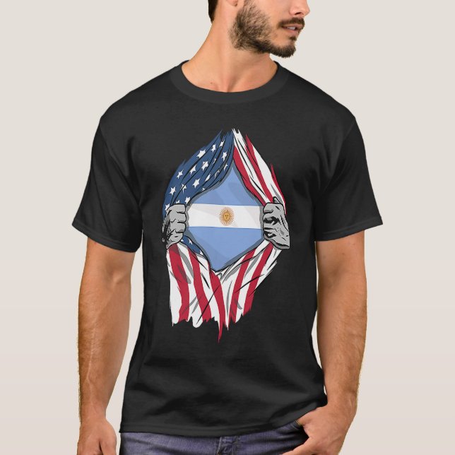 Camiseta Bandeira do Dentro de Sangue Argentino (Frente)