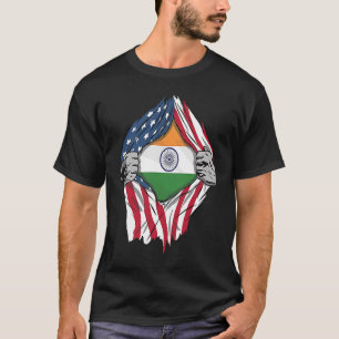 Camiseta Bandeira do Dentro de Sangue Indiano