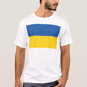 Camiseta Bandeira do diafragma de botões da Ucrânia