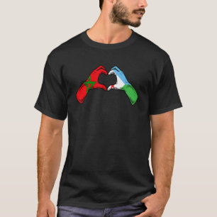 Camiseta Bandeira do Djibuti marroquino - Coração do Djibut