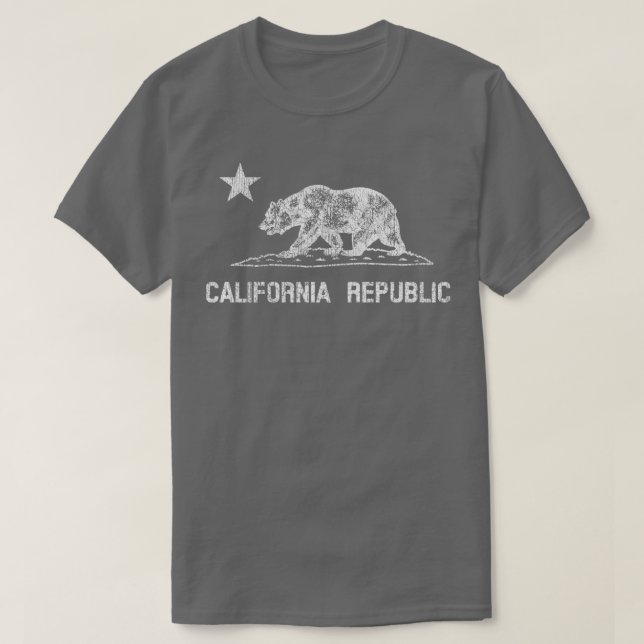 Camiseta Bandeira do Estado Branca Distante da República da (Frente do Design)