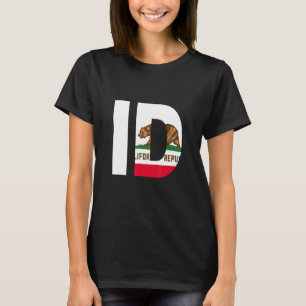 Camiseta Bandeira do Estado da Califórnia Idaho ID Boise Ci