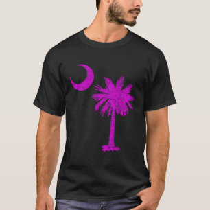 Camiseta Bandeira do Estado da Carolina do Sul Palmetto Tre